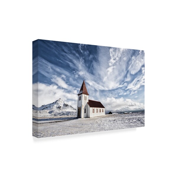 Mike Kreiten 'Hellnar Chuch In Spring' Canvas Art,22x32